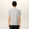 Tricou polo Ami de Coeur din bumbac gri cu contrast Tricou polo Ami de Coeur din bumbac gri cu contrast
