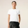 Tricou scurt Ami de Coeur din bumbac alb