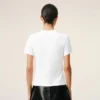 Tricou scurt Ami de Coeur din bumbac alb