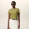 Tricou scurt Ami de Coeur din bumbac verde