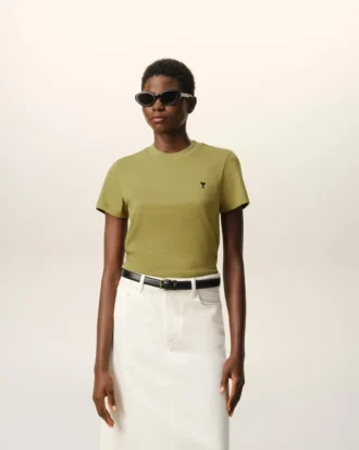 Tricou scurt Ami de Coeur din bumbac verde