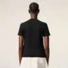 Tricou scurt din bumbac negru Ami de Coeur